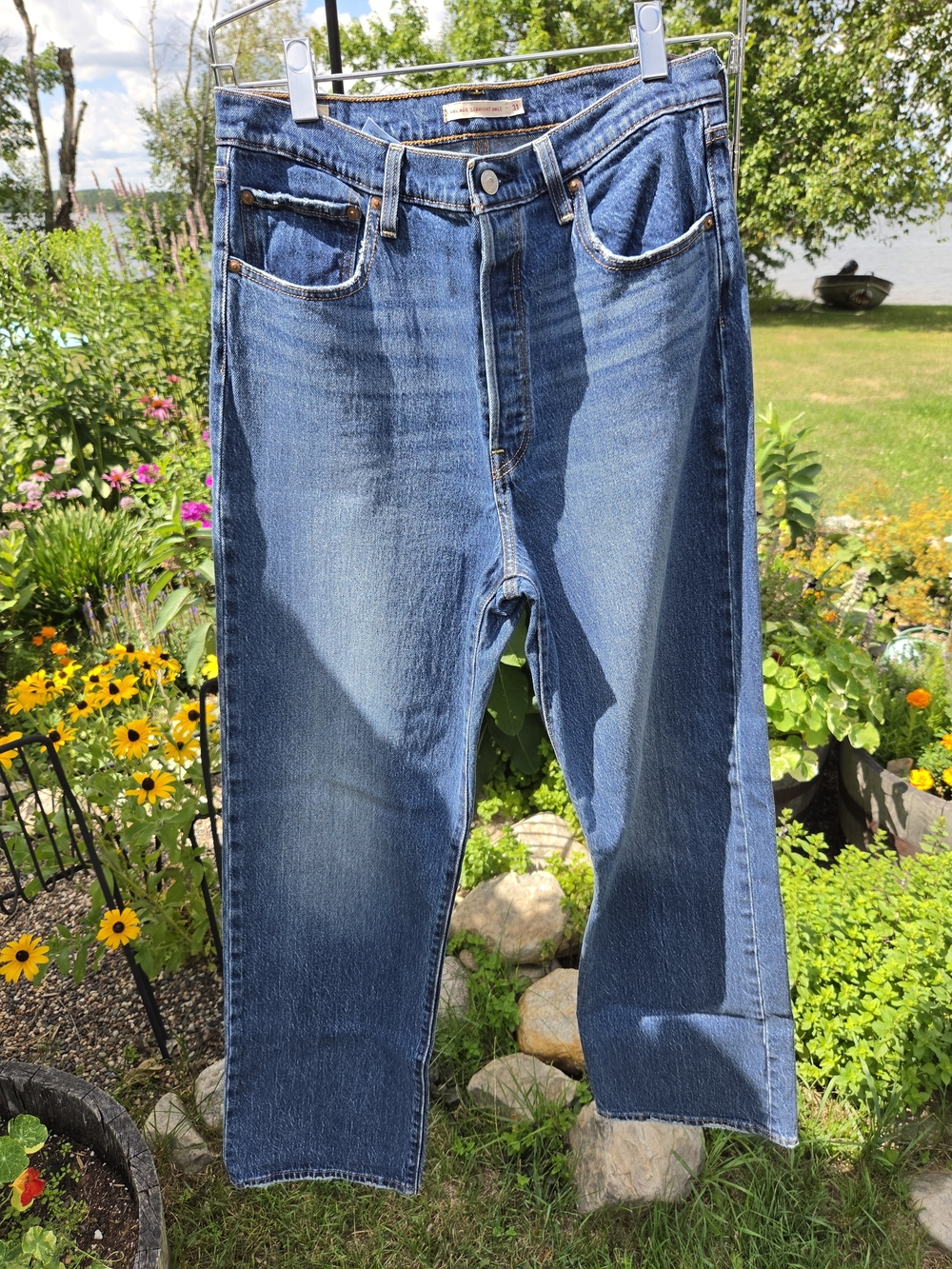 Levi's Women's Straight Leg Blue Denim Jeans